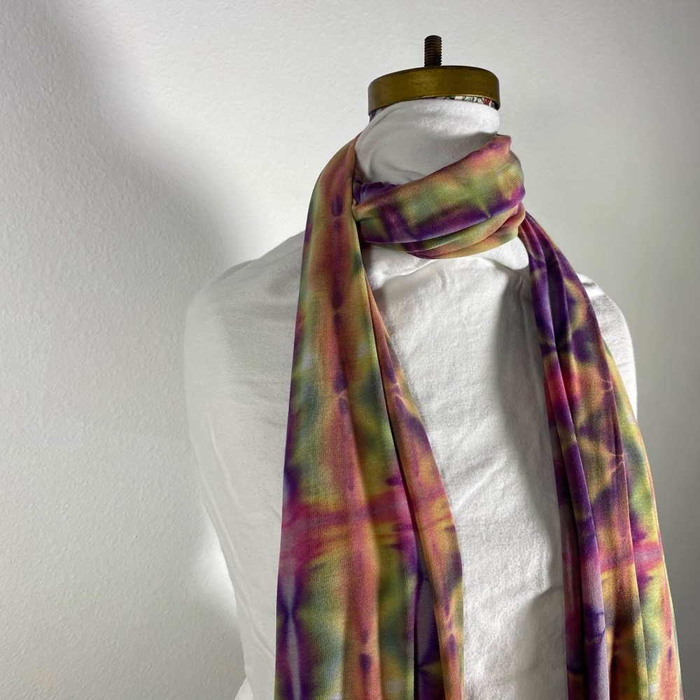 Brightly Twisted Tye Dye scarf